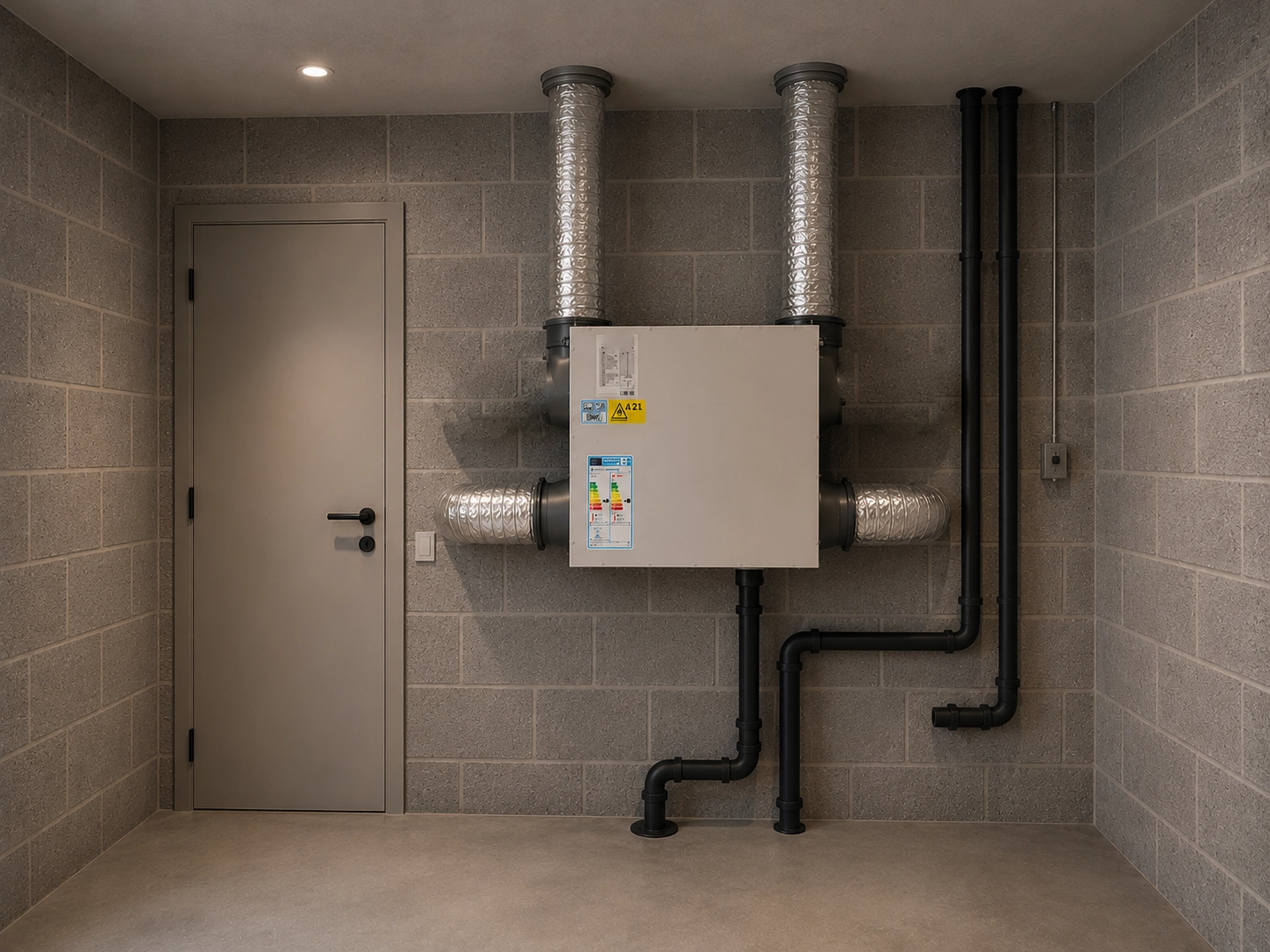 Villaclim23 installée en local technique